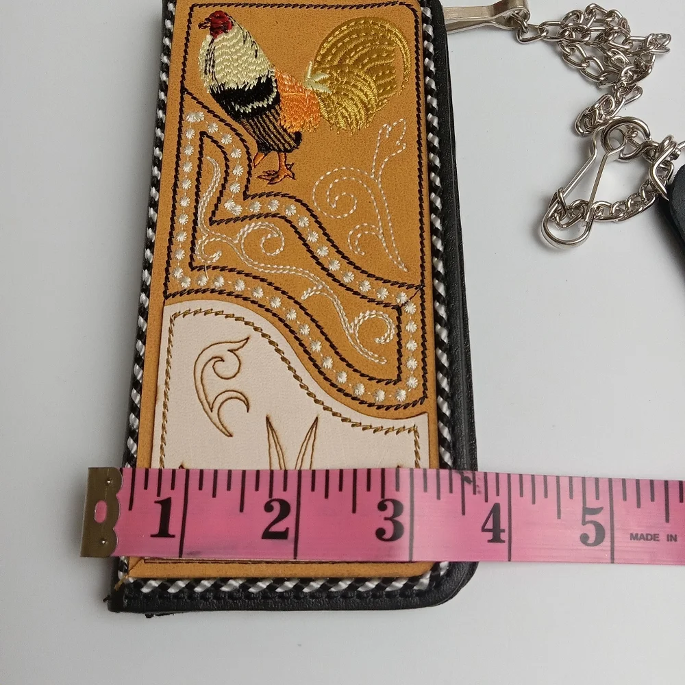 Men's Western Wallet Genuine Leather Hand Crafted Bifold Cowboy Rodeo‎ Wallet